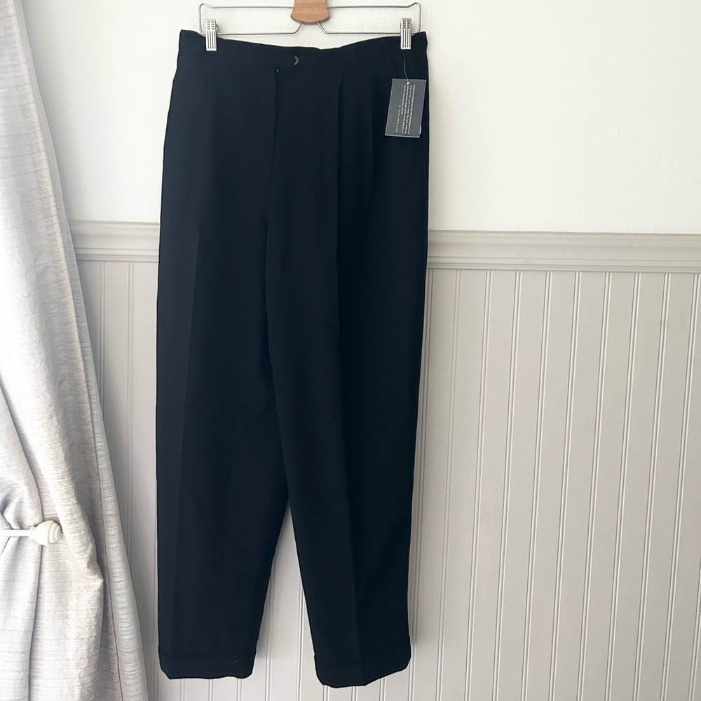 ⭐️ NEW Vintage Field Manor 100% Wool Black Women's Trousers Size 14